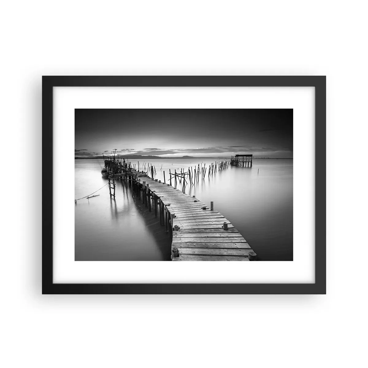 Plagát v čiernom ráme - Pokoj zabudnutého brehu - 40x30 cm