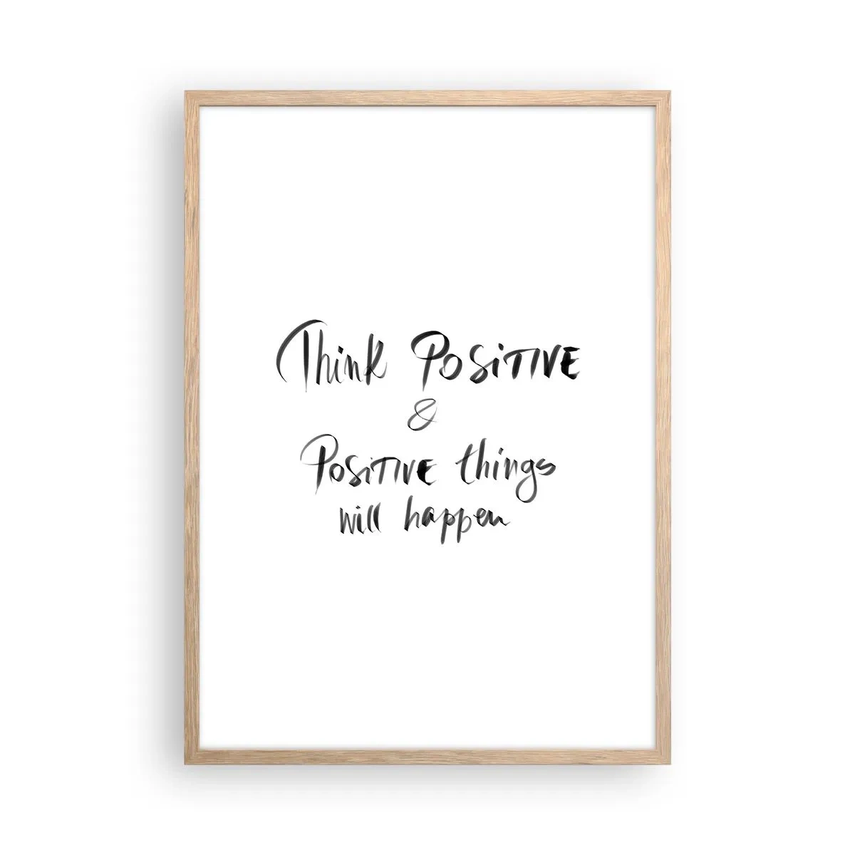 Plagát v ráme zo svetlého duba - Ako žiť? - 50x70 cm