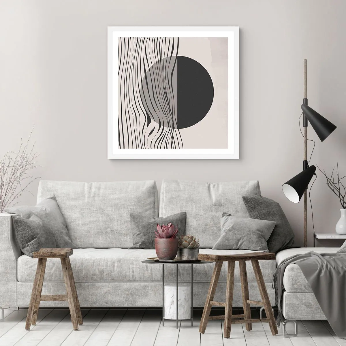 Plagát v bielom ráme - Polovičná kompozícia - 60x60 cm