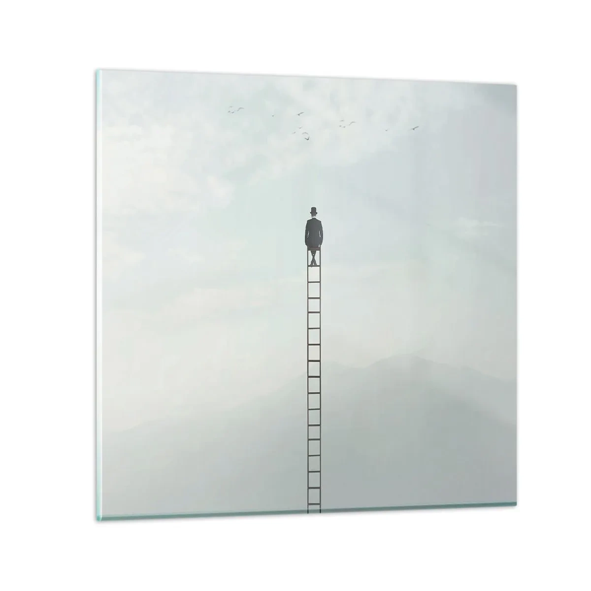 Obraz na skle - Povzniesť sa nad to - 50x50 cm