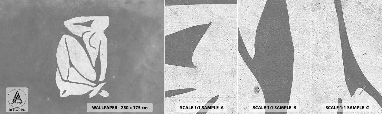 Vzorka samolepiacej fototapety Deluxe Sticker - V zádumčivosti - Minimalistický, zák, Jemné - 100x30 cm