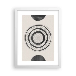 Plagát v bielom ráme - Dôležité je to, čo je uprostred - 30x40 cm