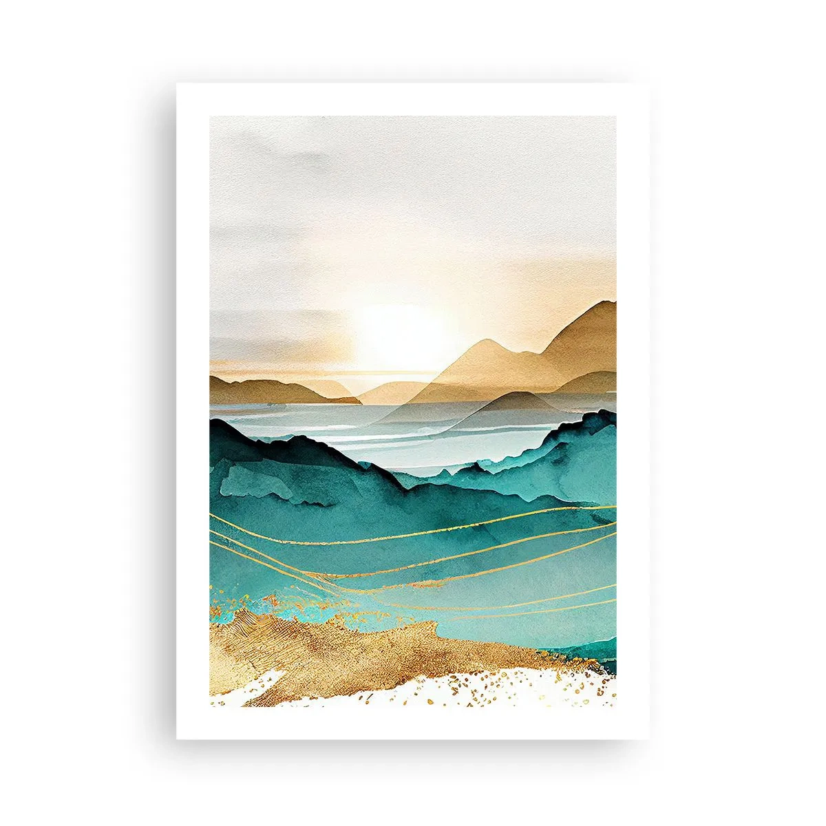 Plagát - Na pokraji abstrakcie – krajina - 50x70 cm