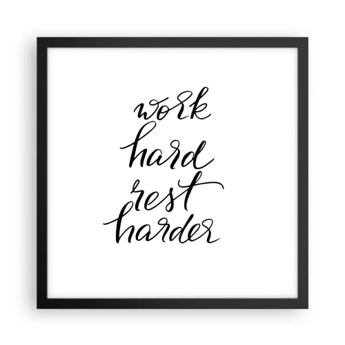 Plagát v čiernom ráme - Životná rovnováha - 40x40 cm