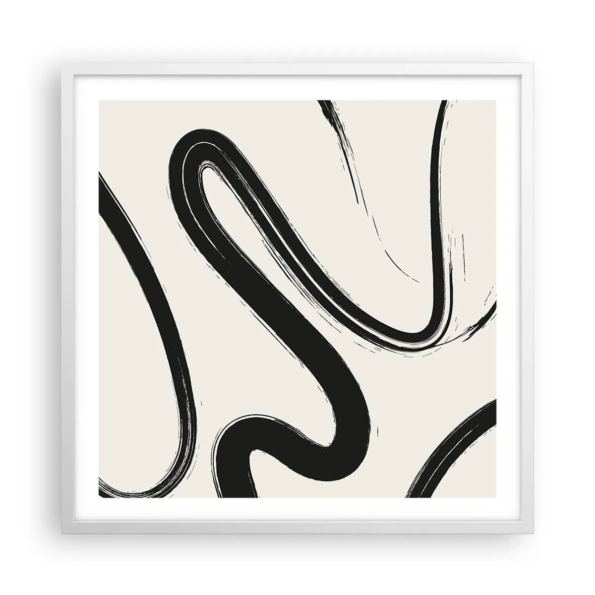 Plagát v bielom ráme - Čiernobiely rozmar - 60x60 cm