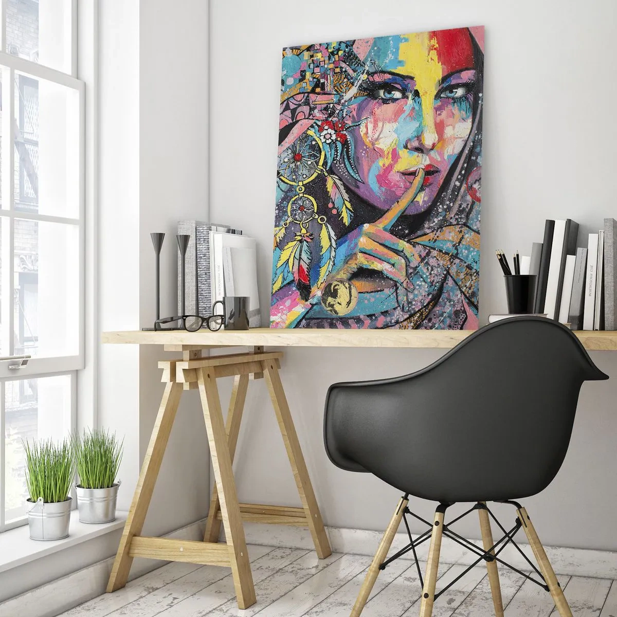 Obraz na skle - Mlč, než pochopíš - 50x70 cm
