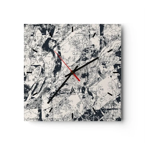 Nástenné hodiny - Prelínanie protikladov - 40x40 cm