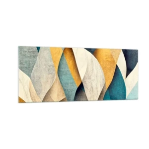 Obraz na skle - Rytmus a vlnenie - 100x40 cm