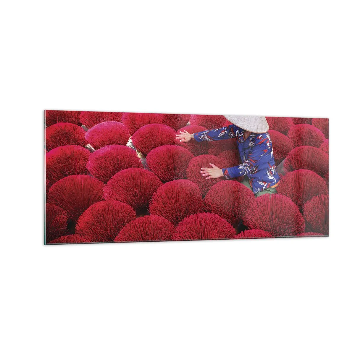 Obraz na skle - Na ryžovom poli - 100x40 cm