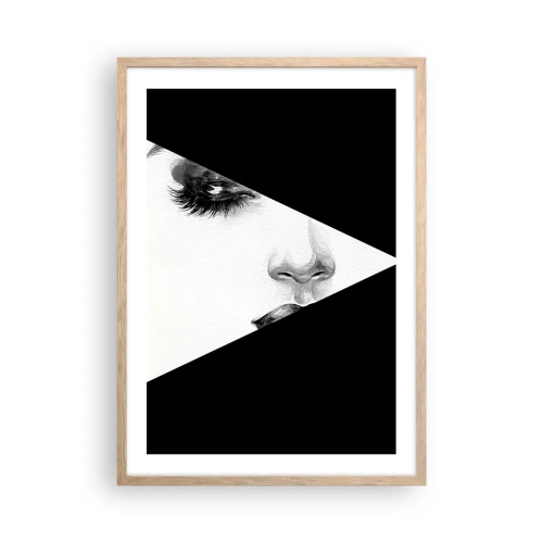 Plagát v ráme zo svetlého duba - Vždy neobjavená - 50x70 cm