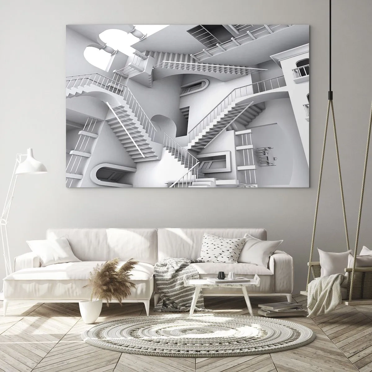 Obraz na skle - Paradoxy prostoru - 120x80 cm