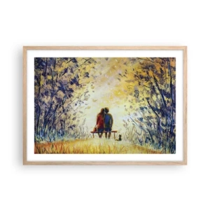 Plagát v ráme zo svetlého duba - Magický okamih - 70x50 cm