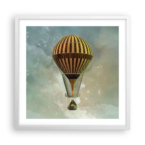 Plagát v bielom ráme - Priekopnícke lety - 50x50 cm