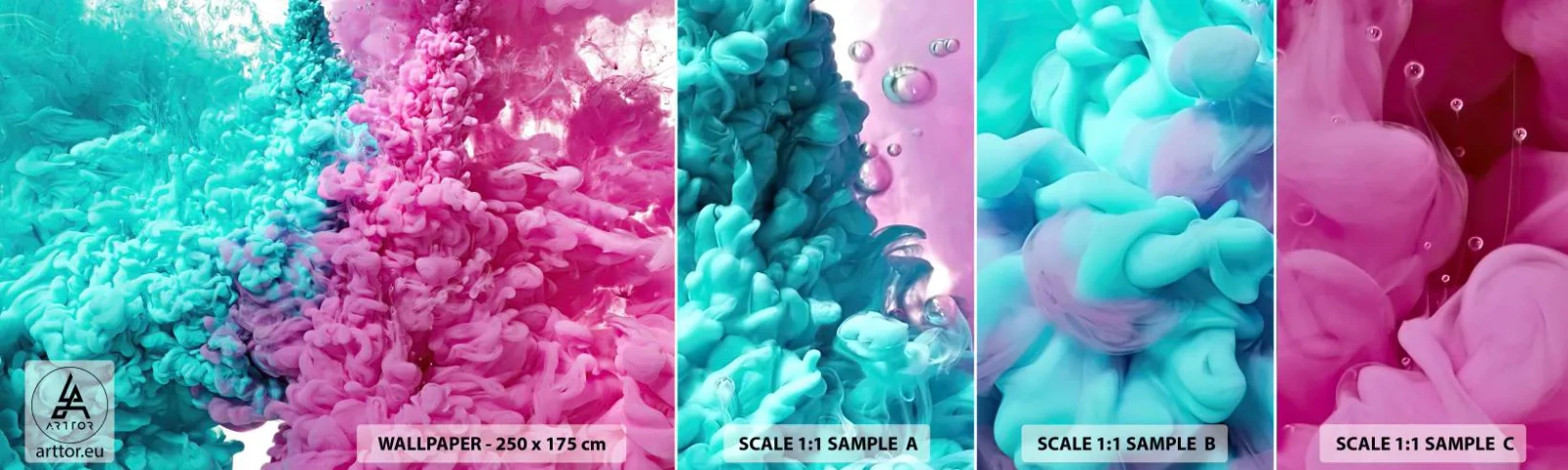 Vzorka samolepiacej fototapety Deluxe Sticker - Rozhodujúci stret - Abstrakcia, Kus, 3D - 100x30 cm