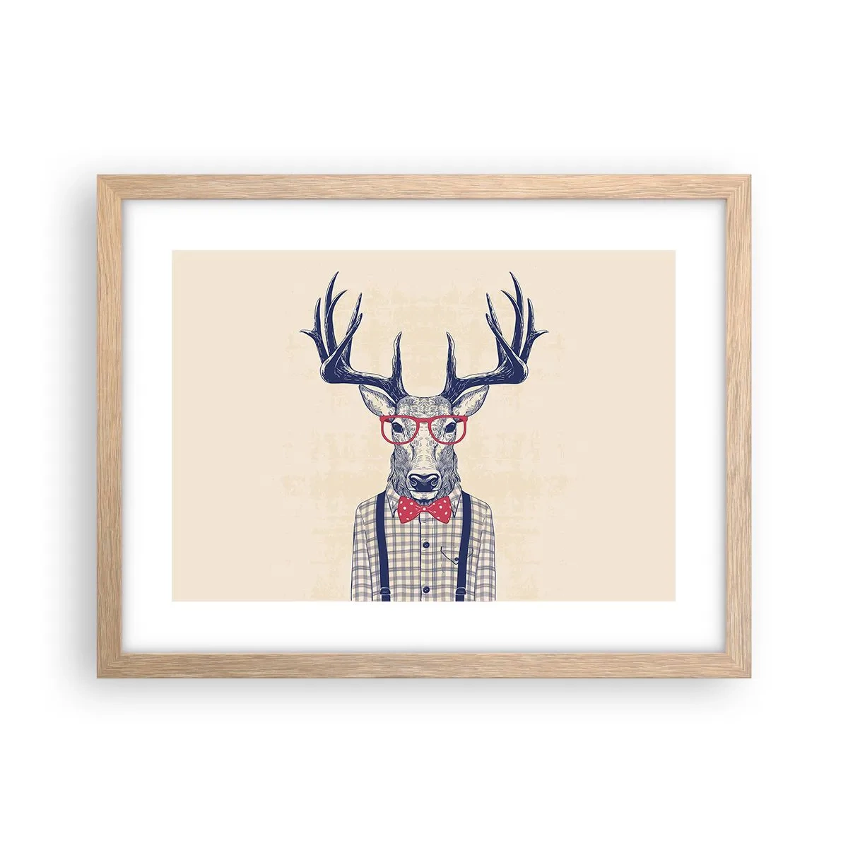 Plagát v ráme zo svetlého duba - Zábavná extravagancia - 40x30 cm