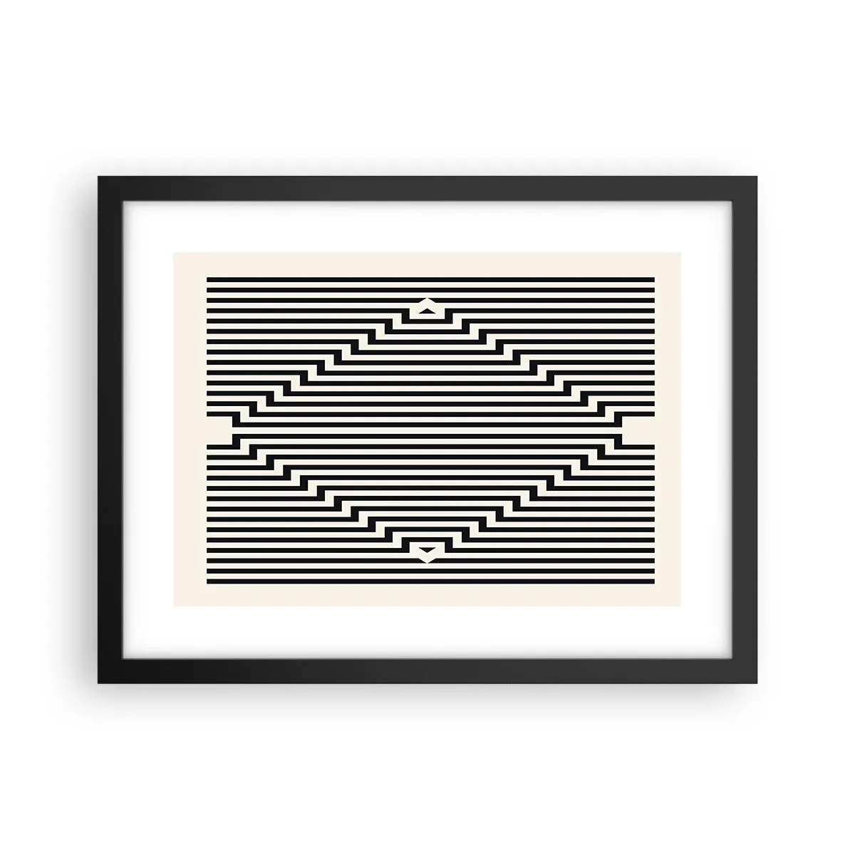 Plagát v čiernom ráme - Geometrická ilúzia - 40x30 cm