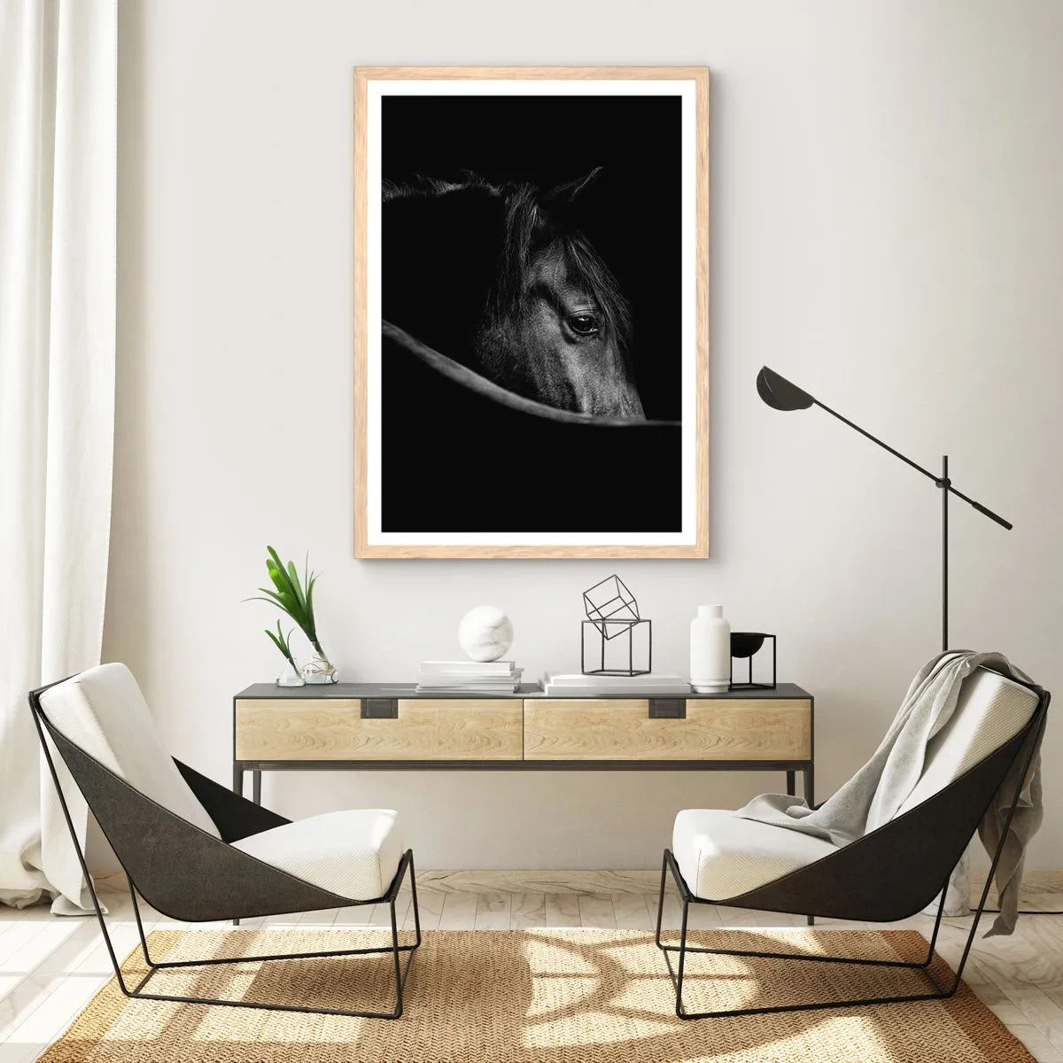 Plagát v ráme zo svetlého duba - Čierny knieža - 61x91 cm