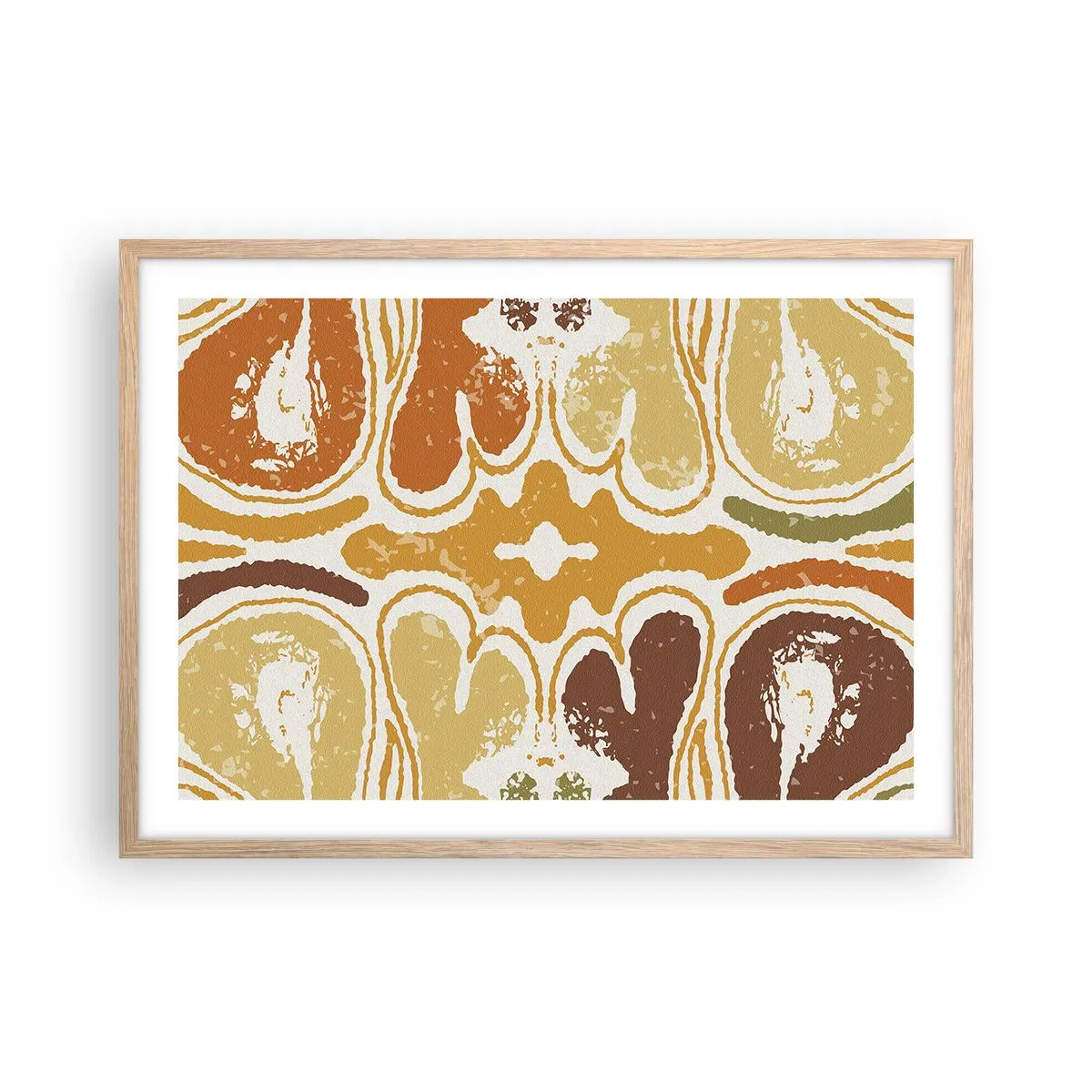 Plagát v ráme zo svetlého duba - Sentimentálna abstrakcia - 70x50 cm