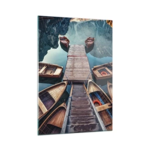 Obraz na skle - Čakám v prístave - 50x70 cm