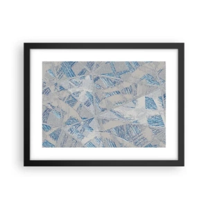 Plagát v čiernom ráme - V šedo-modrom labyrinte - 40x30 cm