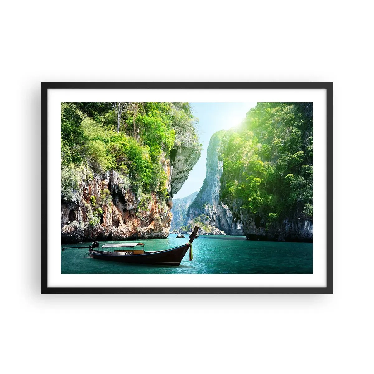 Plagát v čiernom ráme - Pozvánka na exotickú cestu - 70x50 cm