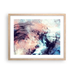 Plagát v ráme zo svetlého duba - Vnímaj vietor - 50x40 cm
