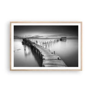 Plagát v ráme zo svetlého duba - Pokoj zabudnutého brehu - 91x61 cm