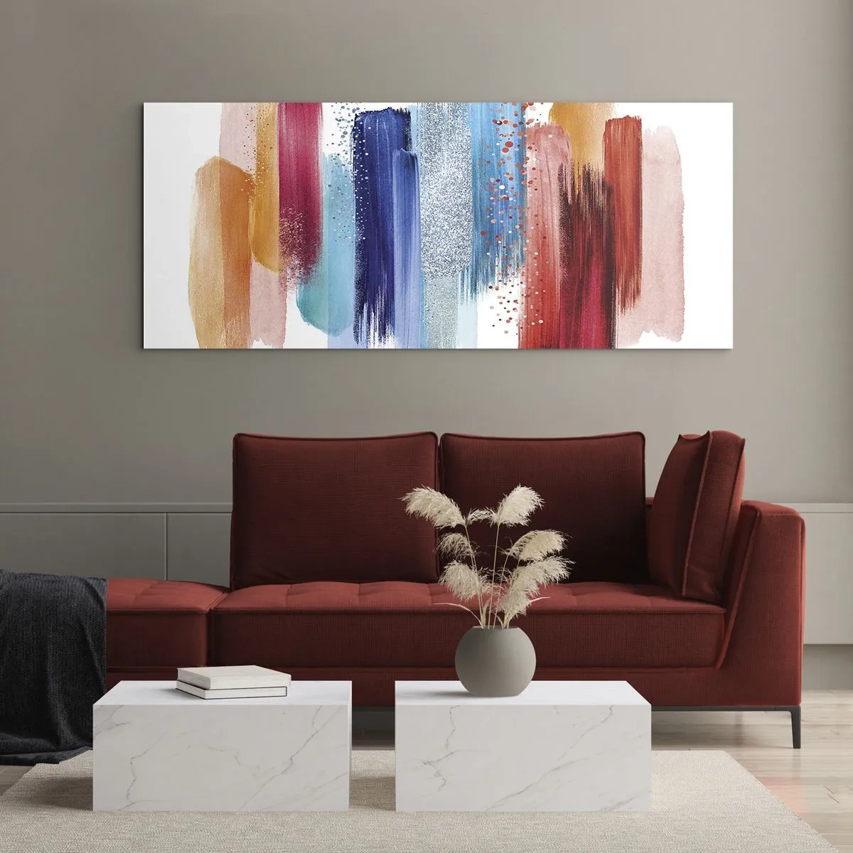 Obraz na skle - Hore a dole - 120x50 cm