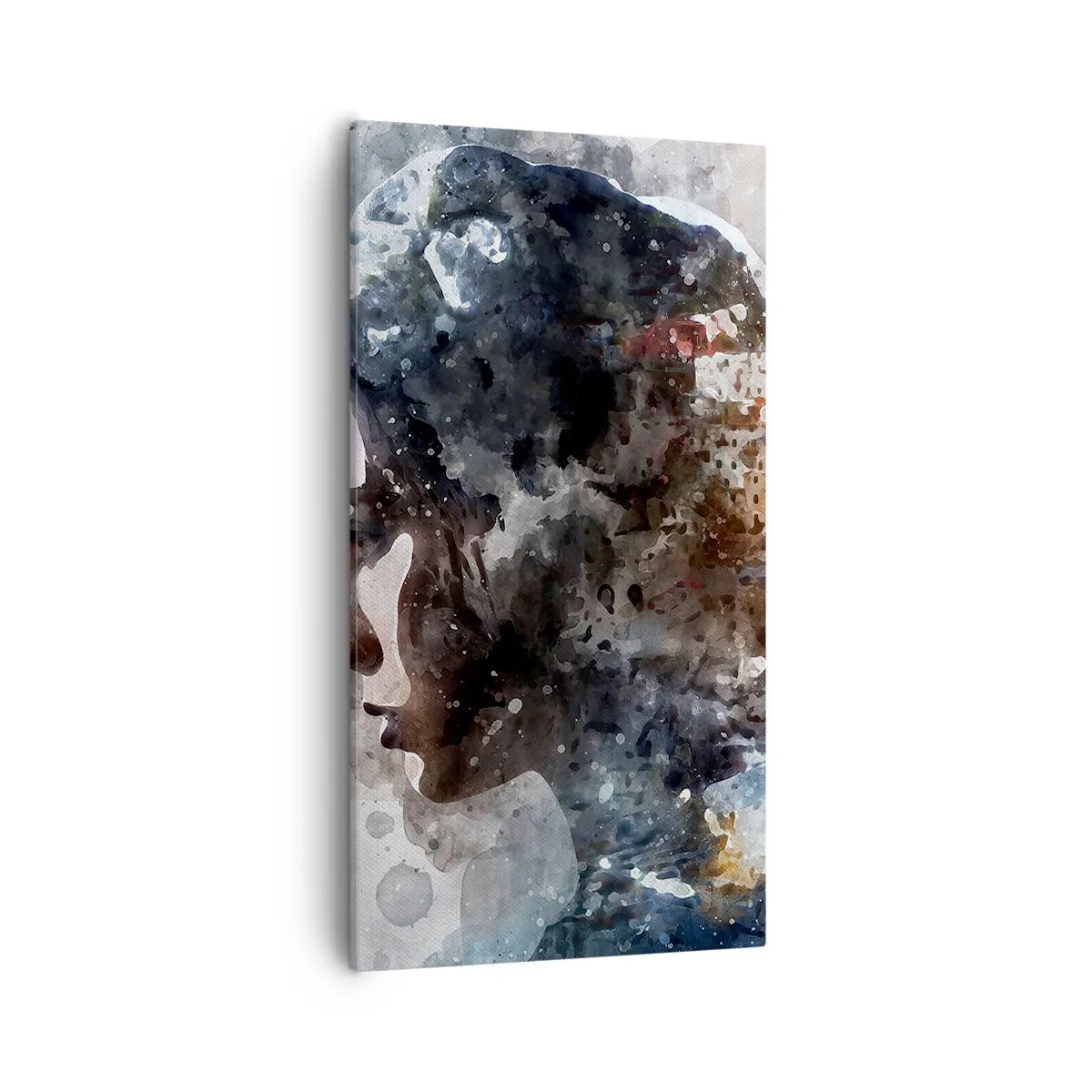 Obraz na plátne - Príbeh o dievčati s mestom v pozadí - 55x100 cm