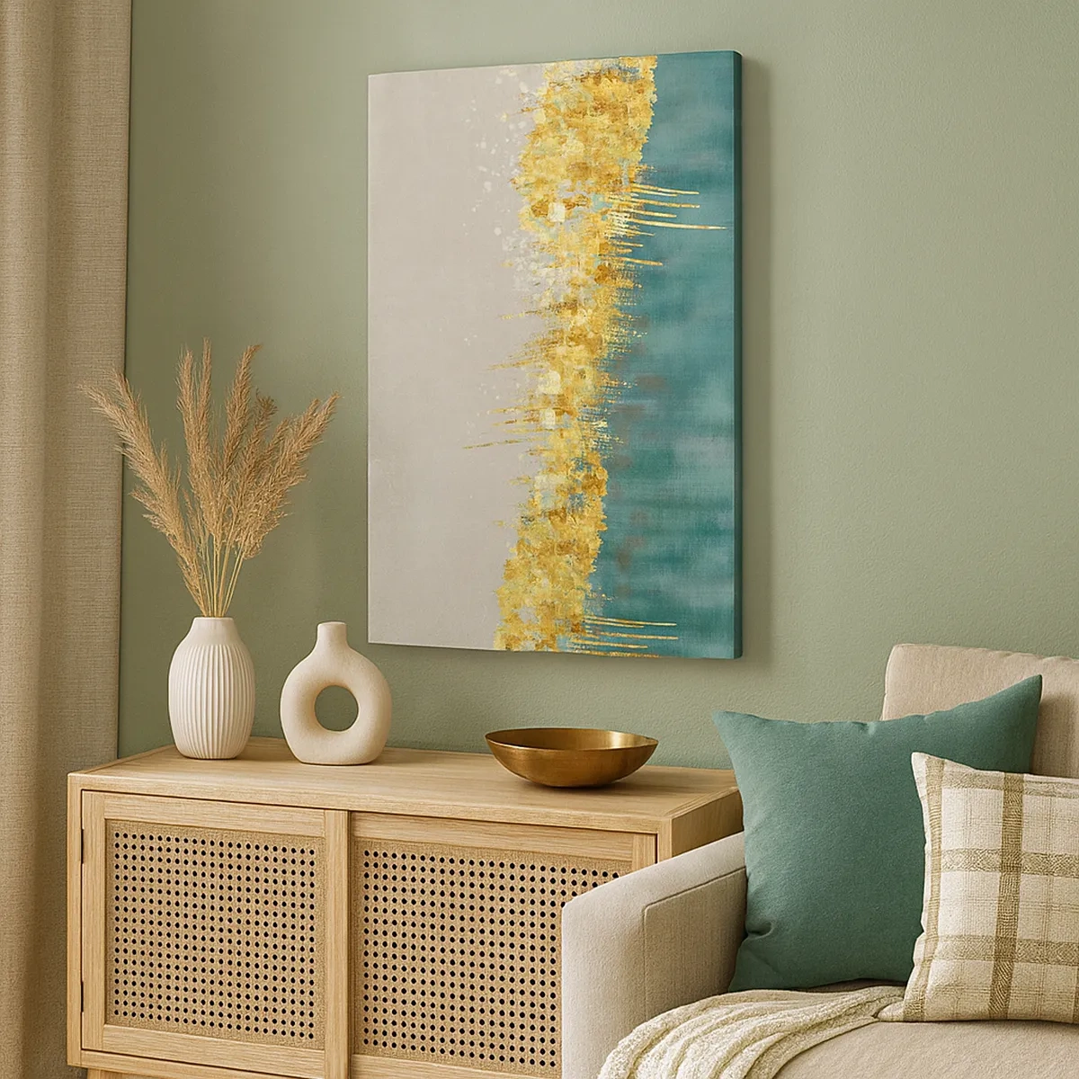 Obraz na plátne - Zlatá hranica - 50x70 cm