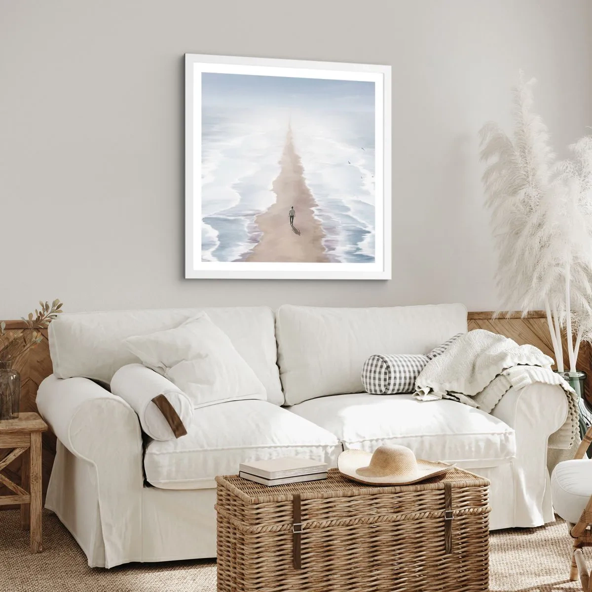 Plagát v bielom ráme - Svetlá budúcnosť - 40x40 cm