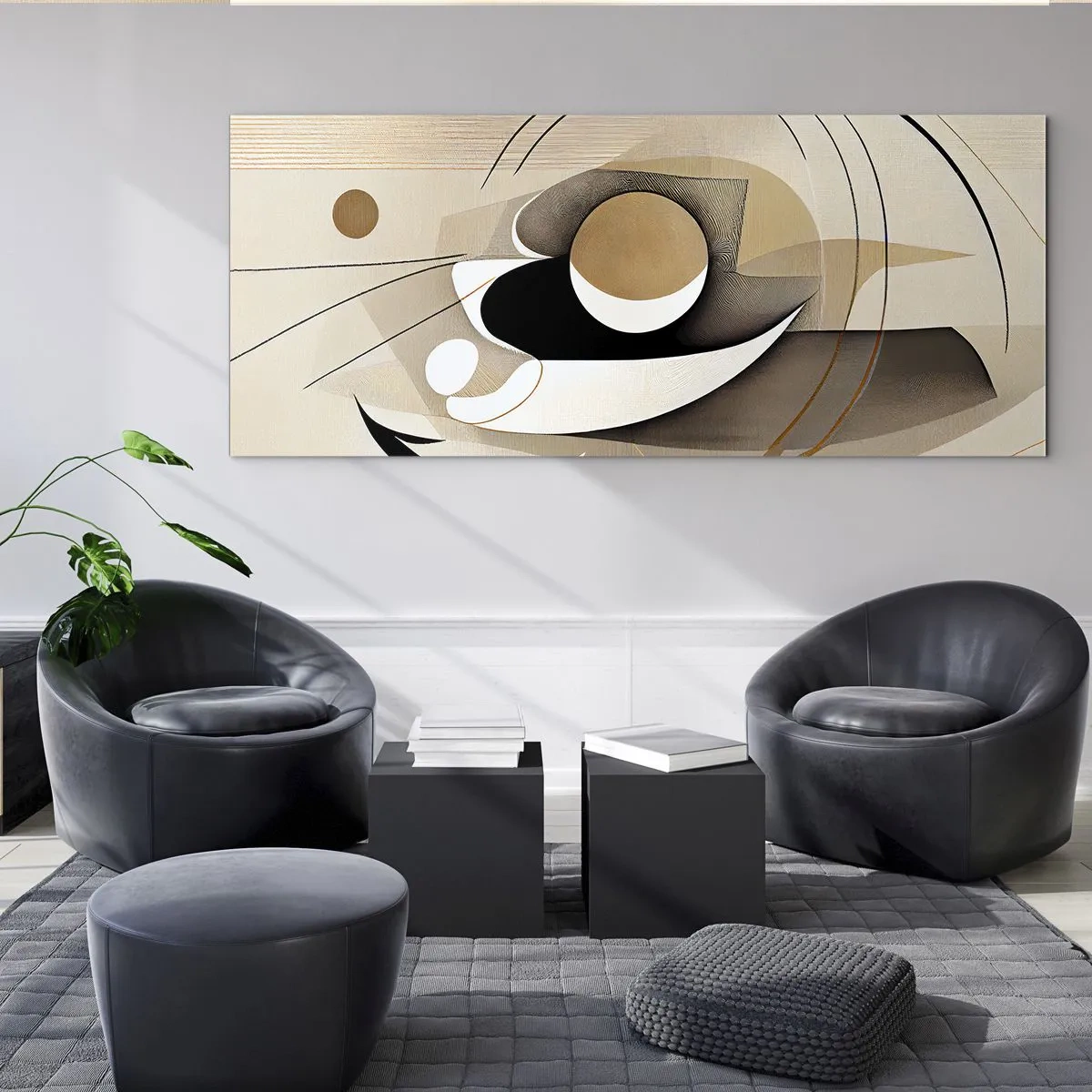 Obraz na skle - Kompozícia: podstata vecí - 140x50 cm