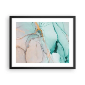 Plagát v čiernom ráme - Tanec tvarov a farieb - 50x40 cm