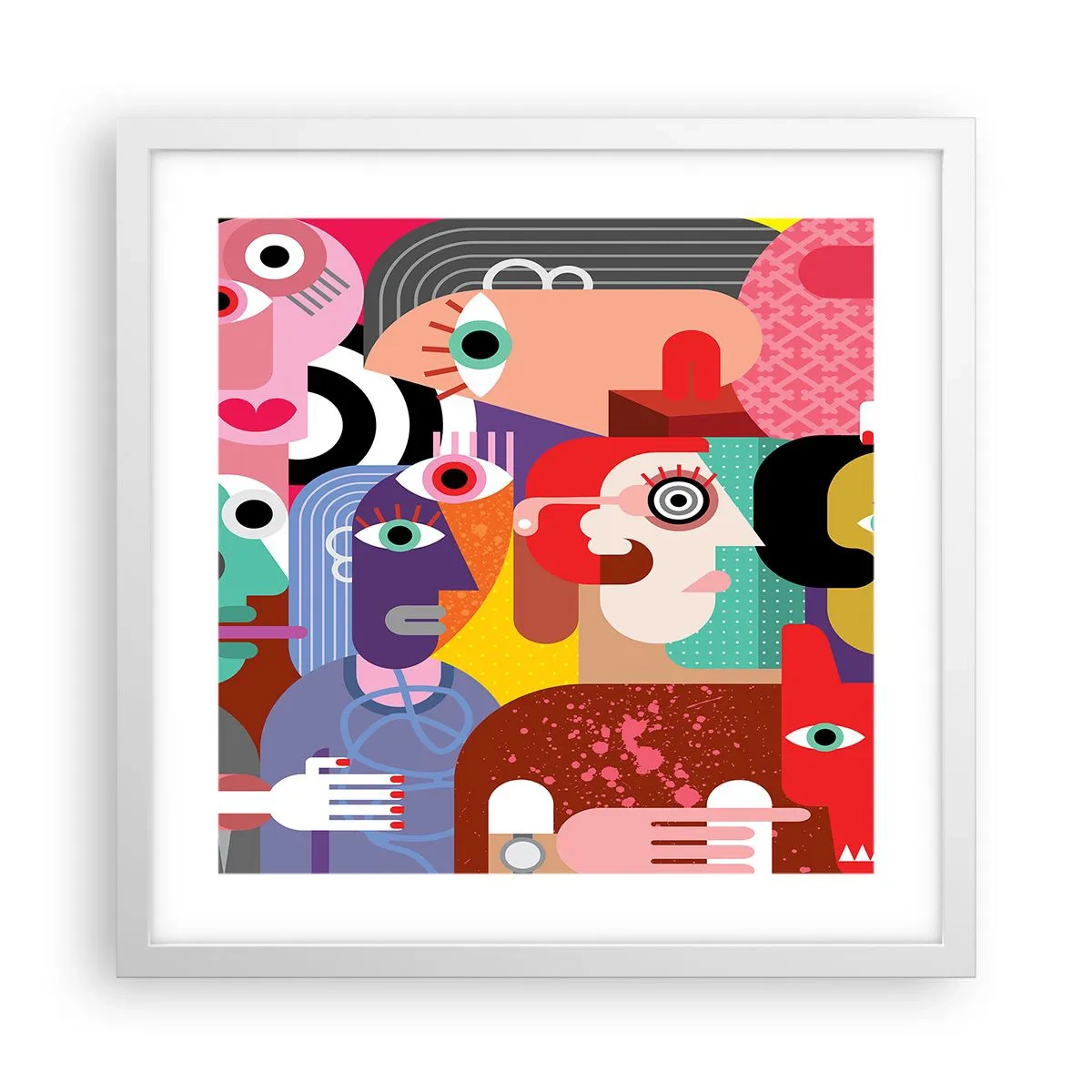 Plagát v bielom ráme - My od pána Picassa - 40x40 cm