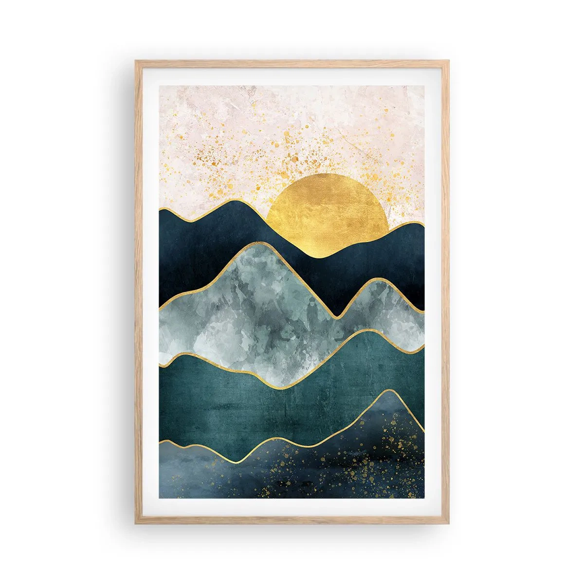 Plagát v ráme zo svetlého duba - Za siedmimi horami - 61x91 cm