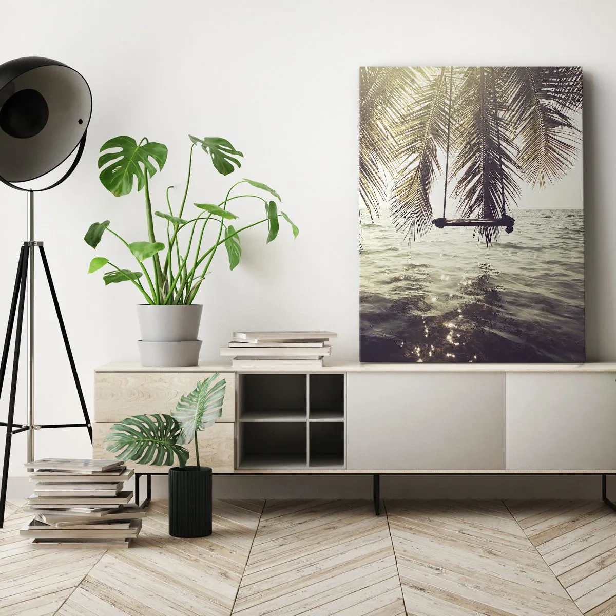 Obraz na plátne - Hojdať sa ľubovoľne v oblakoch - 50x70 cm