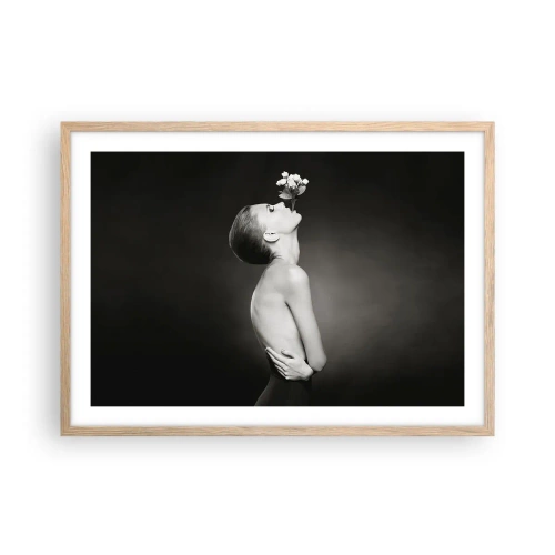 Plagát v ráme zo svetlého duba - Excentrická elegancia - 70x50 cm
