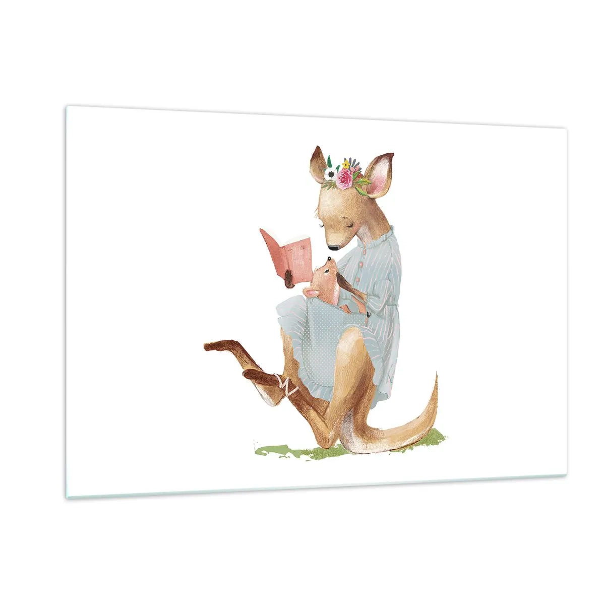 Obraz na skle - Prečítaj mi, mama - 120x80 cm