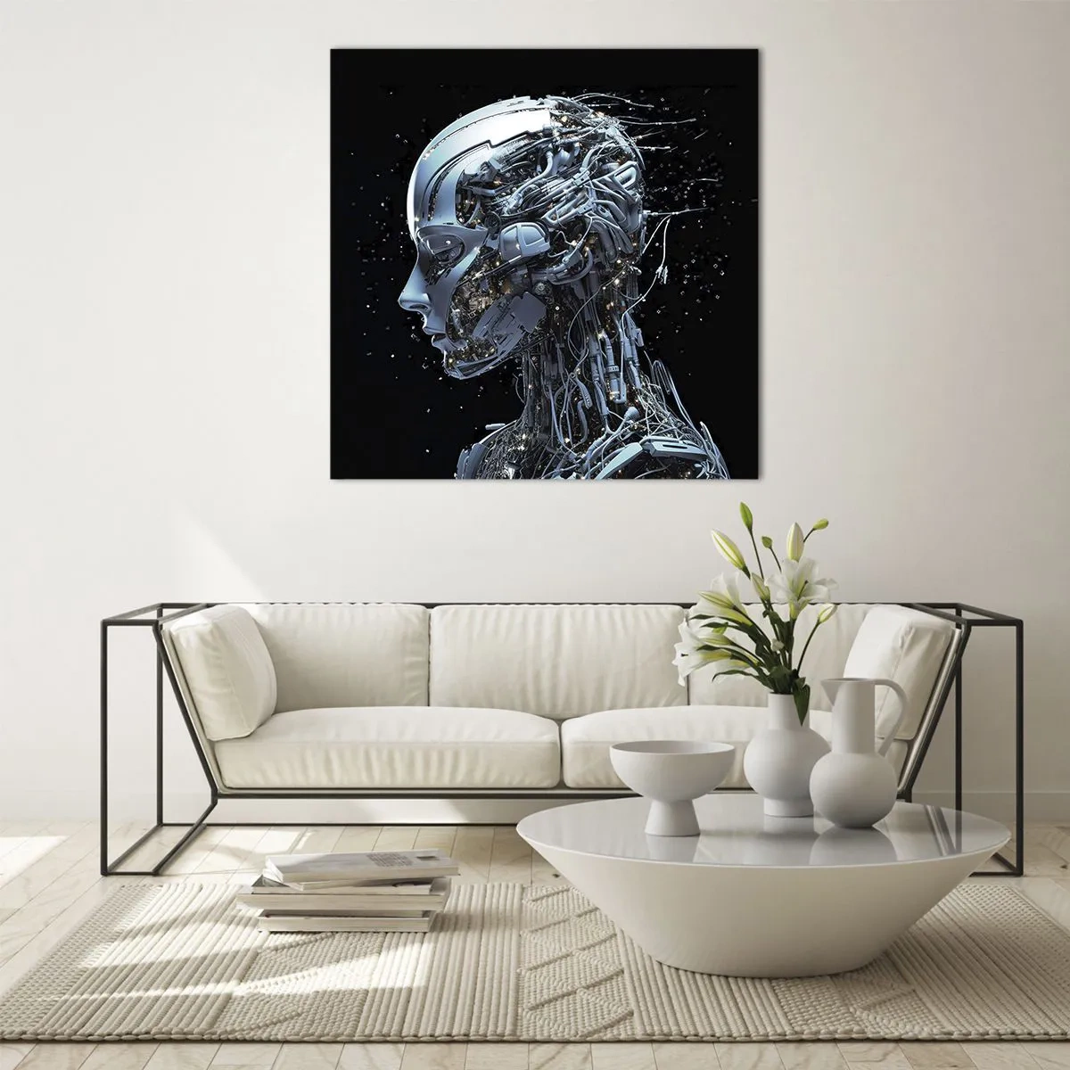 Obraz na skle - Technológia je žena - 60x60 cm