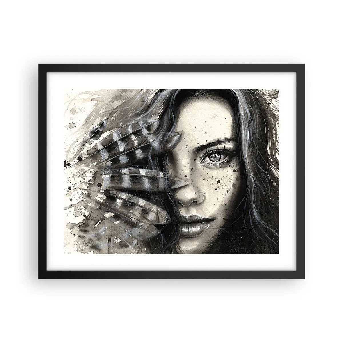 Plagát v čiernom ráme - Divoká krása - 50x40 cm
