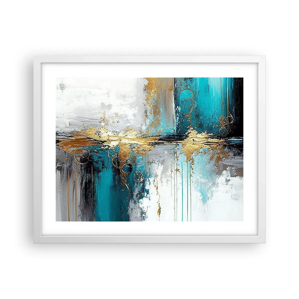 Plagát v bielom ráme - Všetko plynie - 50x40 cm