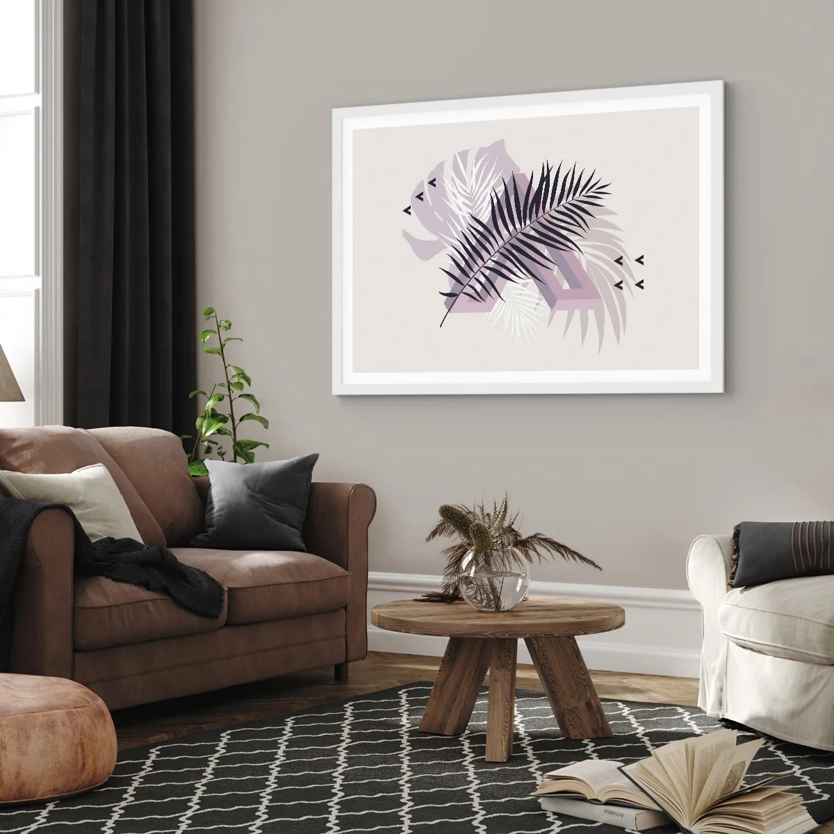 Plagát v bielom ráme - Tieň tieňa - 100x70 cm