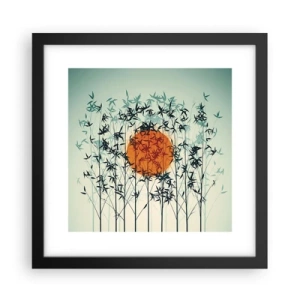 Plagát v čiernom ráme - Japonské slnko - 30x30 cm