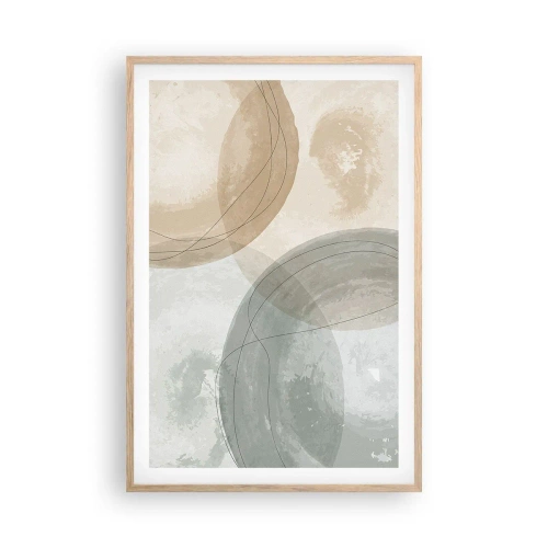 Plagát v ráme zo svetlého duba - Prenikanie svetov - 61x91 cm