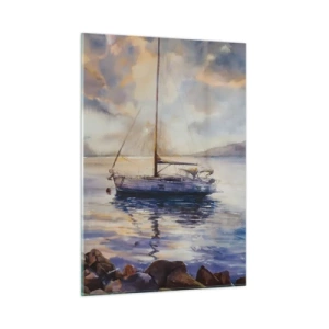 Obraz na skle - Večer v zátoke - 50x70 cm