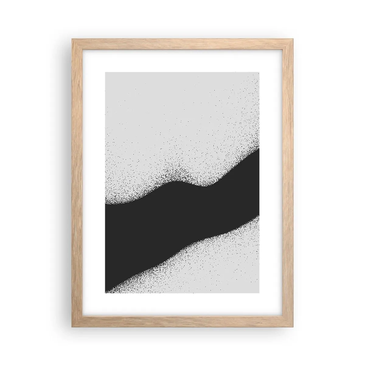 Plagát v ráme zo svetlého duba - Plynulá rovnováha - 30x40 cm