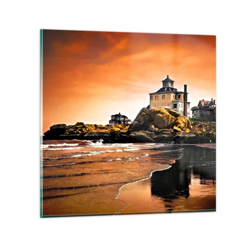 Obraz na skle - Elegancia západného pobrežia - 50x50 cm