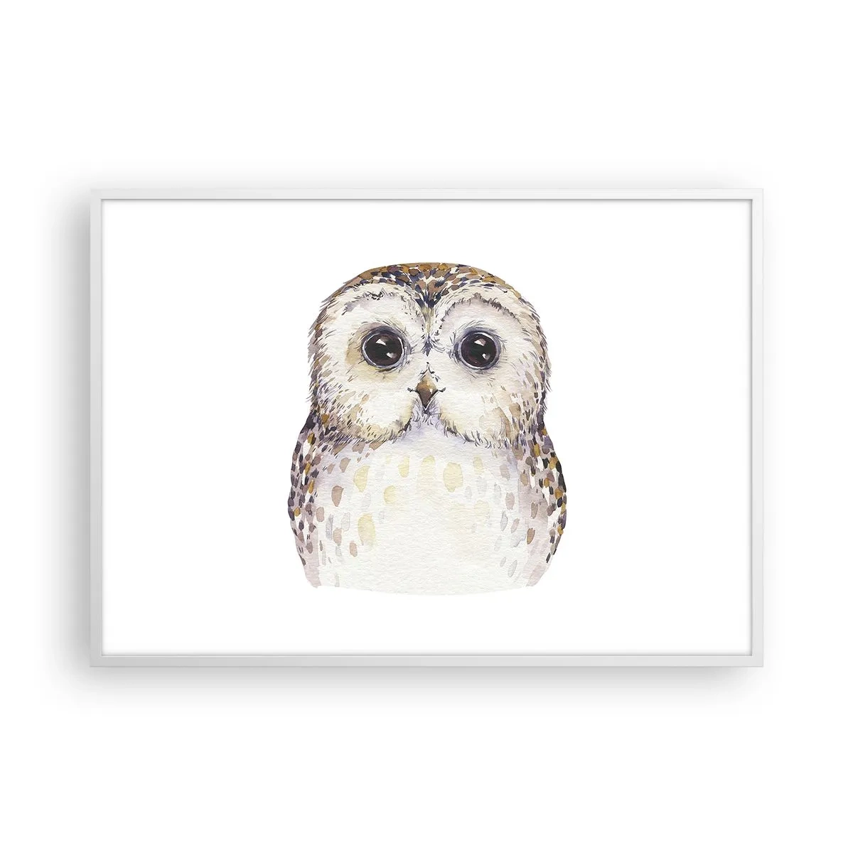 Plagát v bielom ráme - Pozri sa mi do očí - 100x70 cm