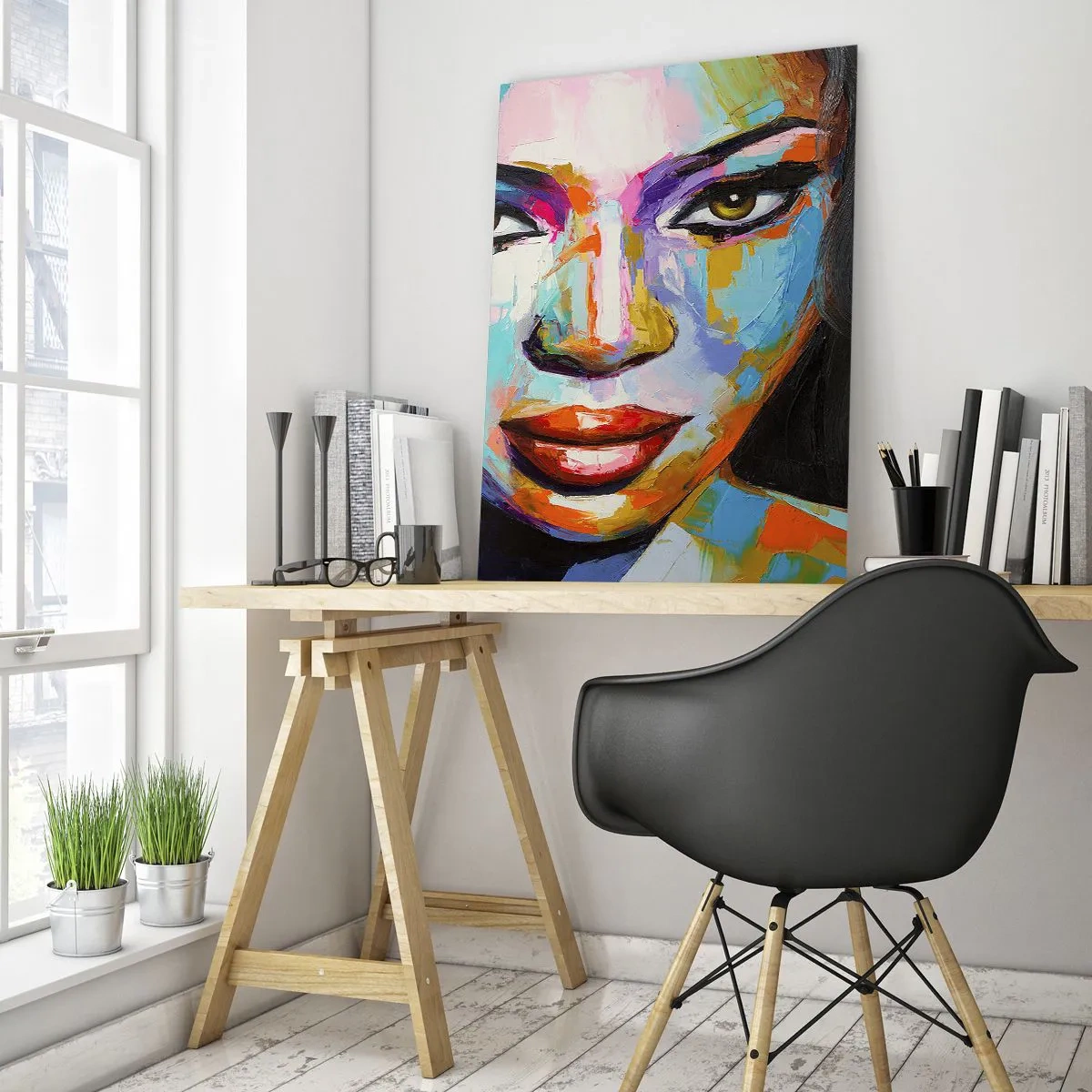 Obraz na skle - Nejde odtrhnúť oči - 50x70 cm