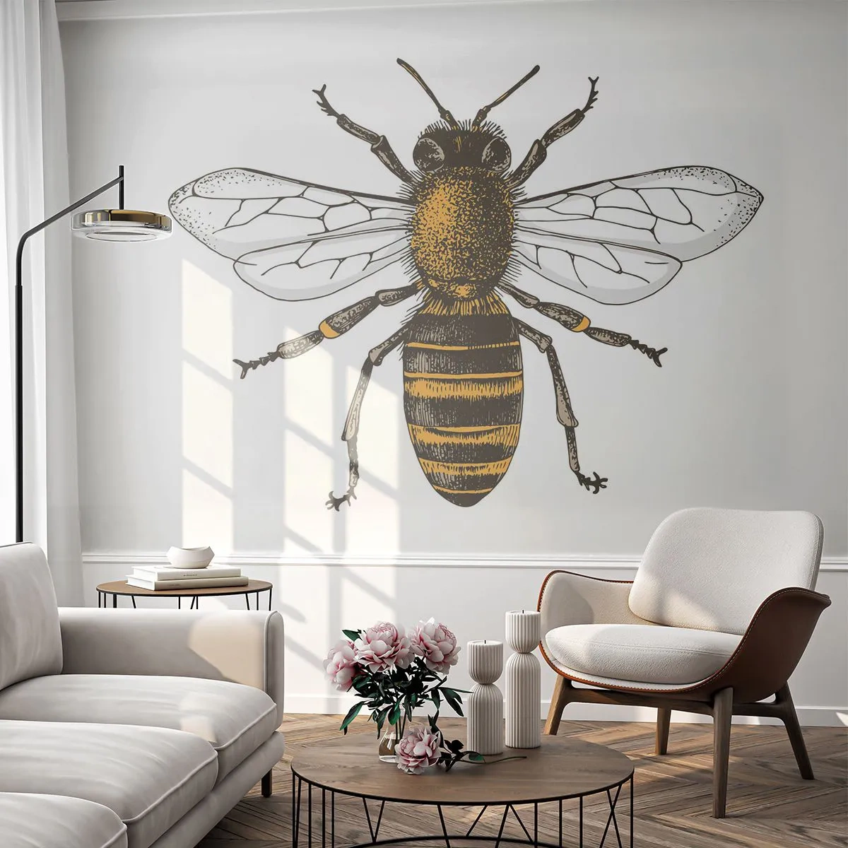 Fototapeta Premium Canvas - Krásna a dobrá - Bee, Hmyz, Príroda - 250x175 cm